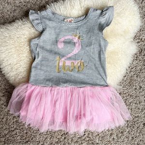 Lily Bleu Two Tutu princess crown dress size 2T